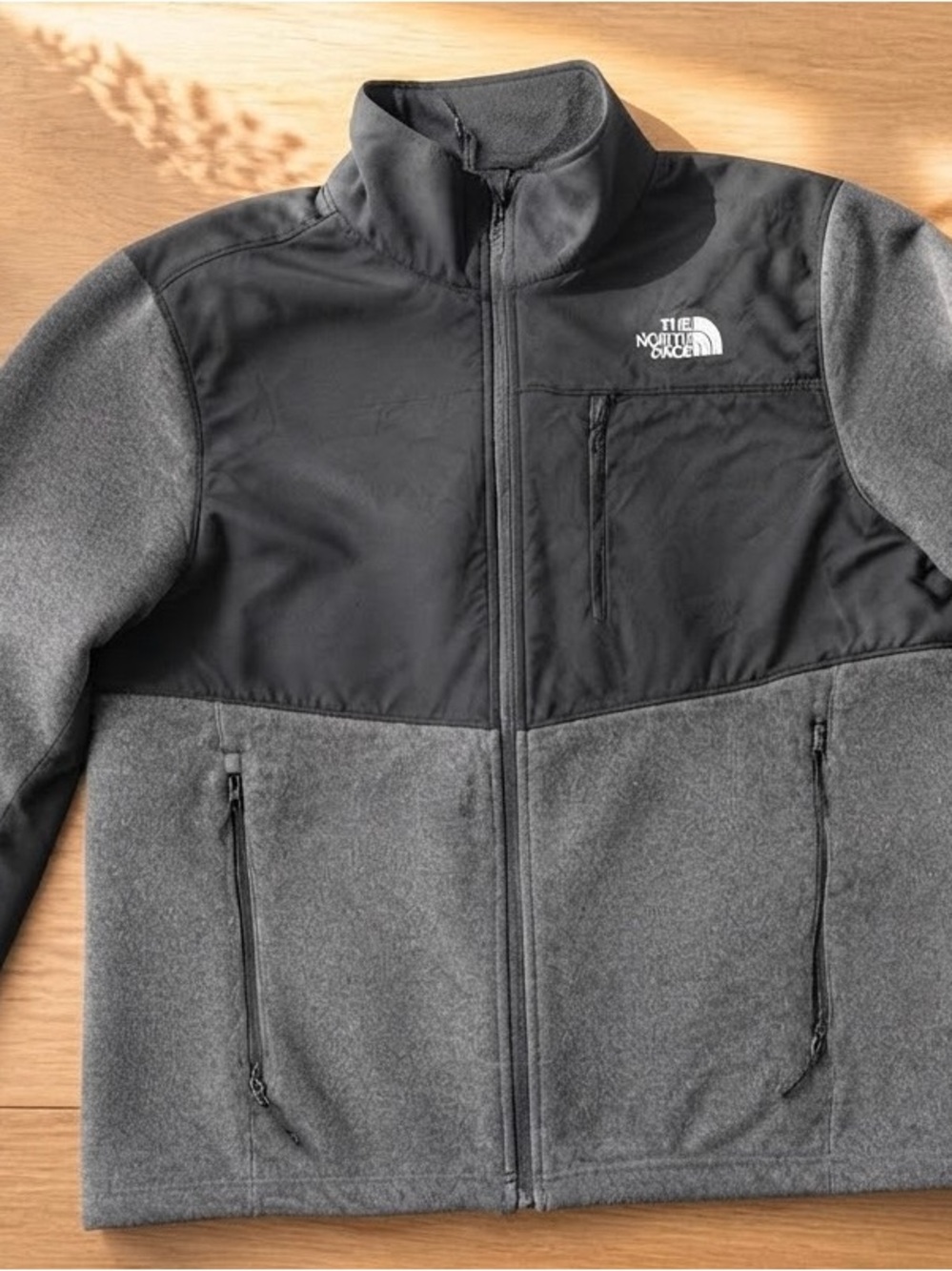The North Face Gray and Black Men's Performance Fleece Jacket